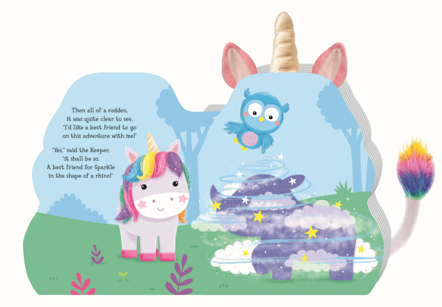 Kids Chunky Plush Board Book - Sparkle Unicorn