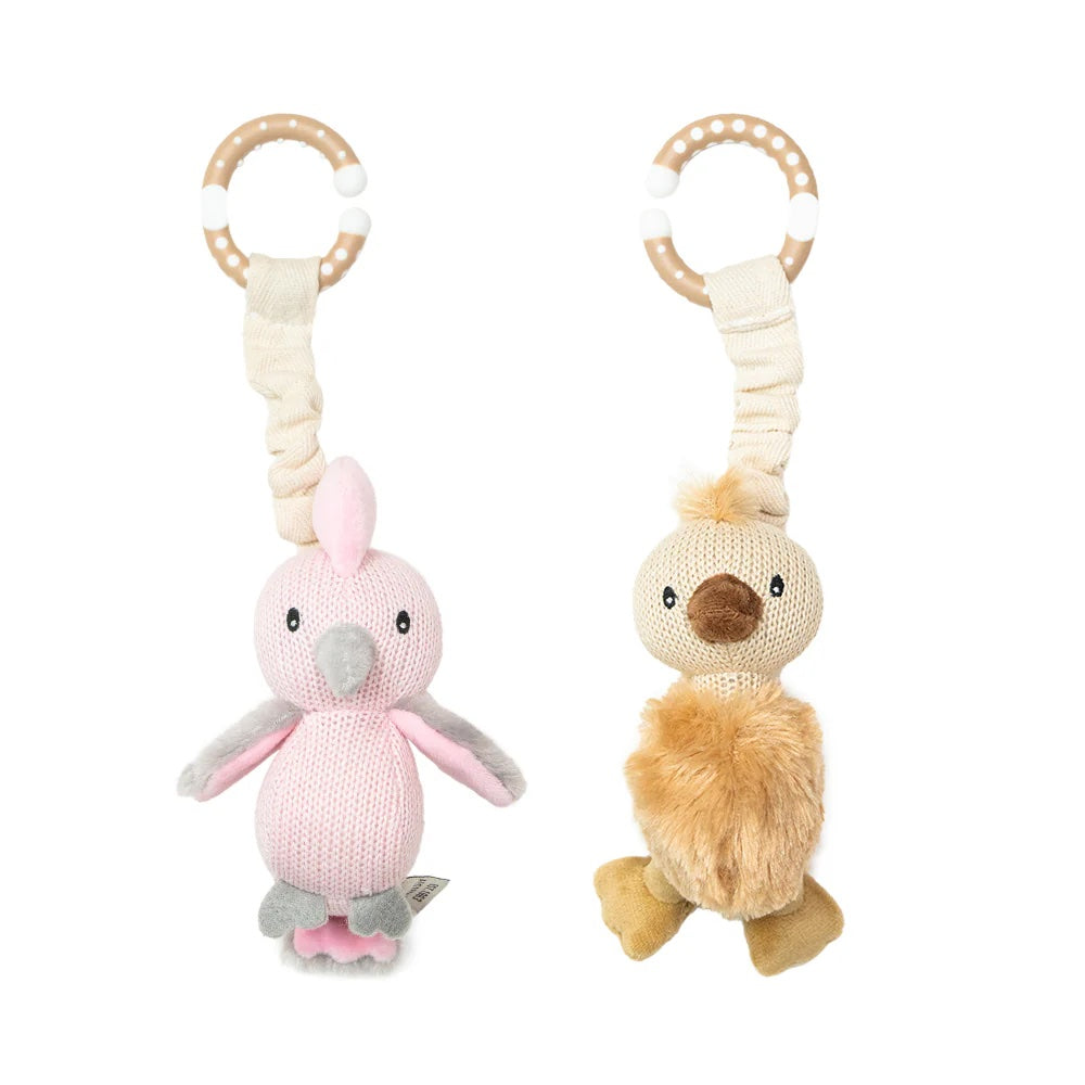 Stroller Toys 2 Pack - Galah and Emu
