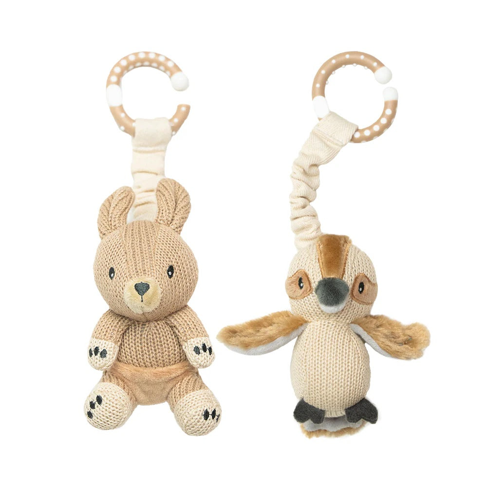 Stroller Toys 2 Pack - Kangaroo and Kookaburra