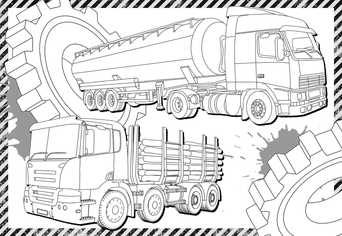 KIDS 1000 STICKER AND COLOUR BOOK | MIGHTY MACHINES