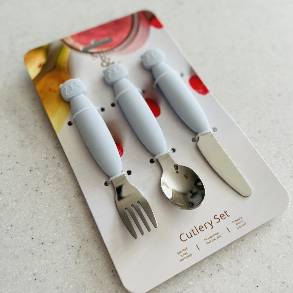 toddler metal cutlery set - angus and dudley