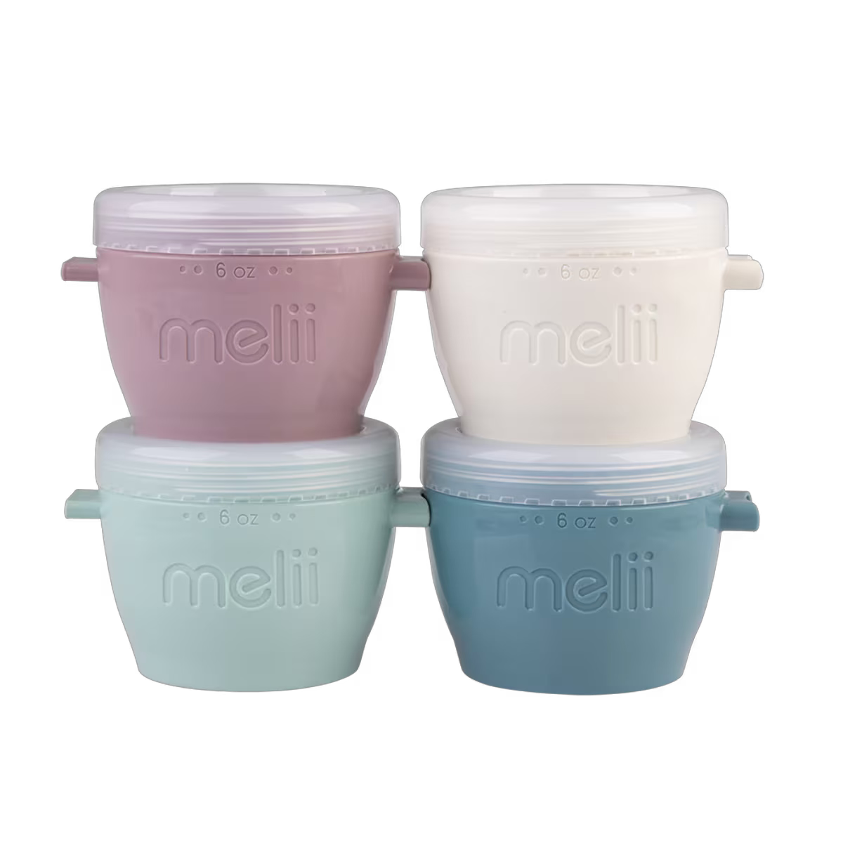 melii Snap & Go Contenedores de almacenamiento de alimentos para bebés con tapas, recipientes melii Snap & Go Contenedores de almacenamiento de alimentos para bebés con tapas, recipientes