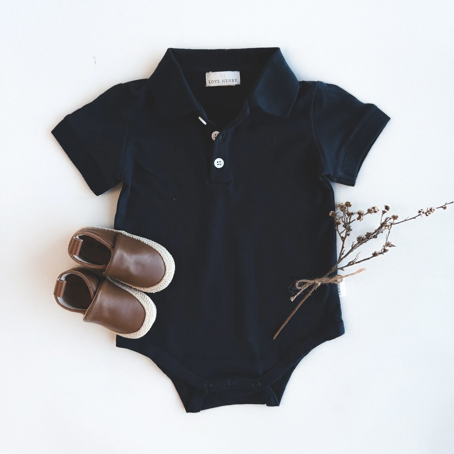 LOVE HENRY | POLO ROMPER | NAVY