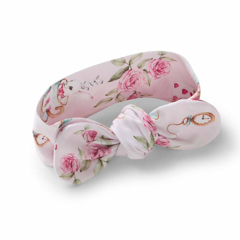 Snuggle Hunny Topknot Headband - Alice's Tea Party