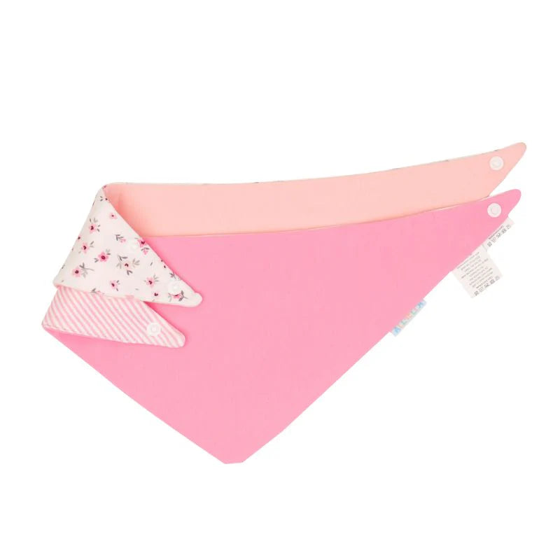 Dribble Bandana Bib 2 Pack - Pink Petals