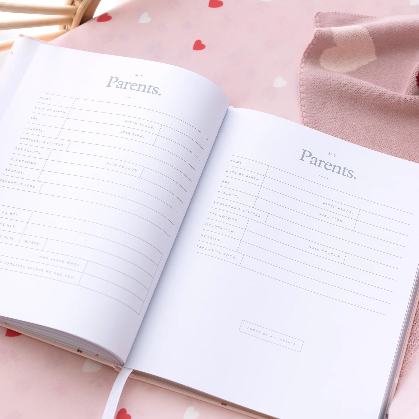 Fox and Fallow Baby Journal - Baby Book Little Hearts