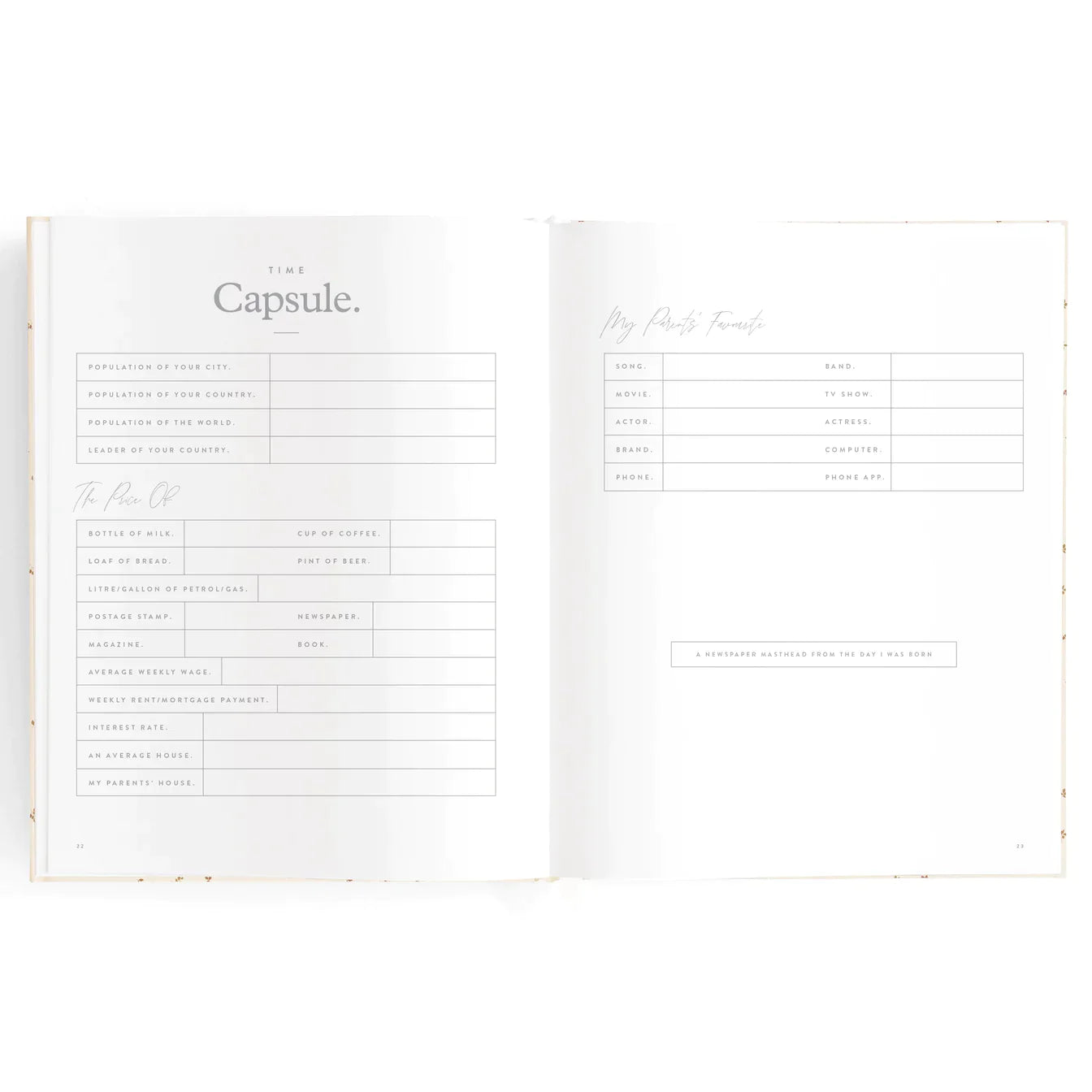 Fox and Fallow Mini Baby Journal - Lilac