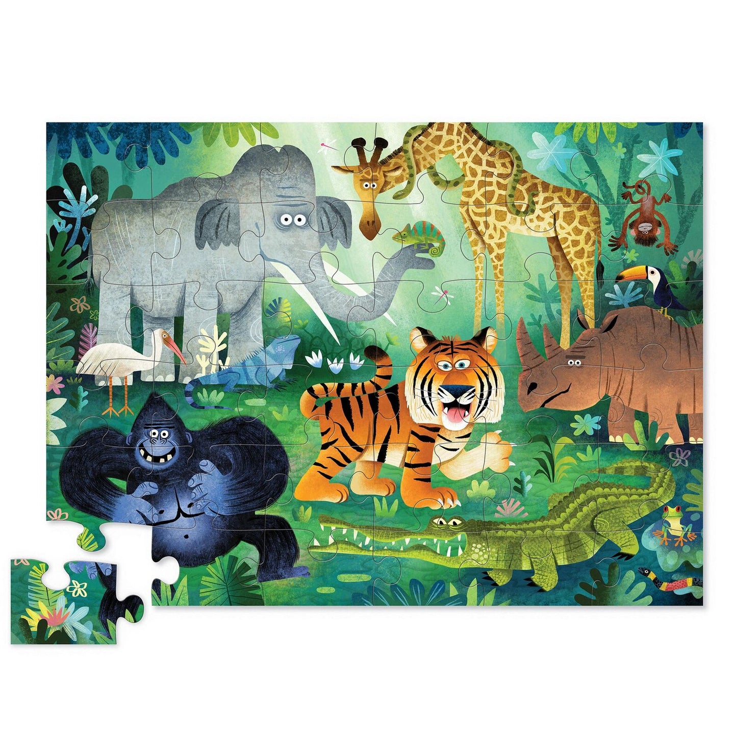 Crocodile Creek Classic Floor Puzzle 36 Piece - Wild Kingdom