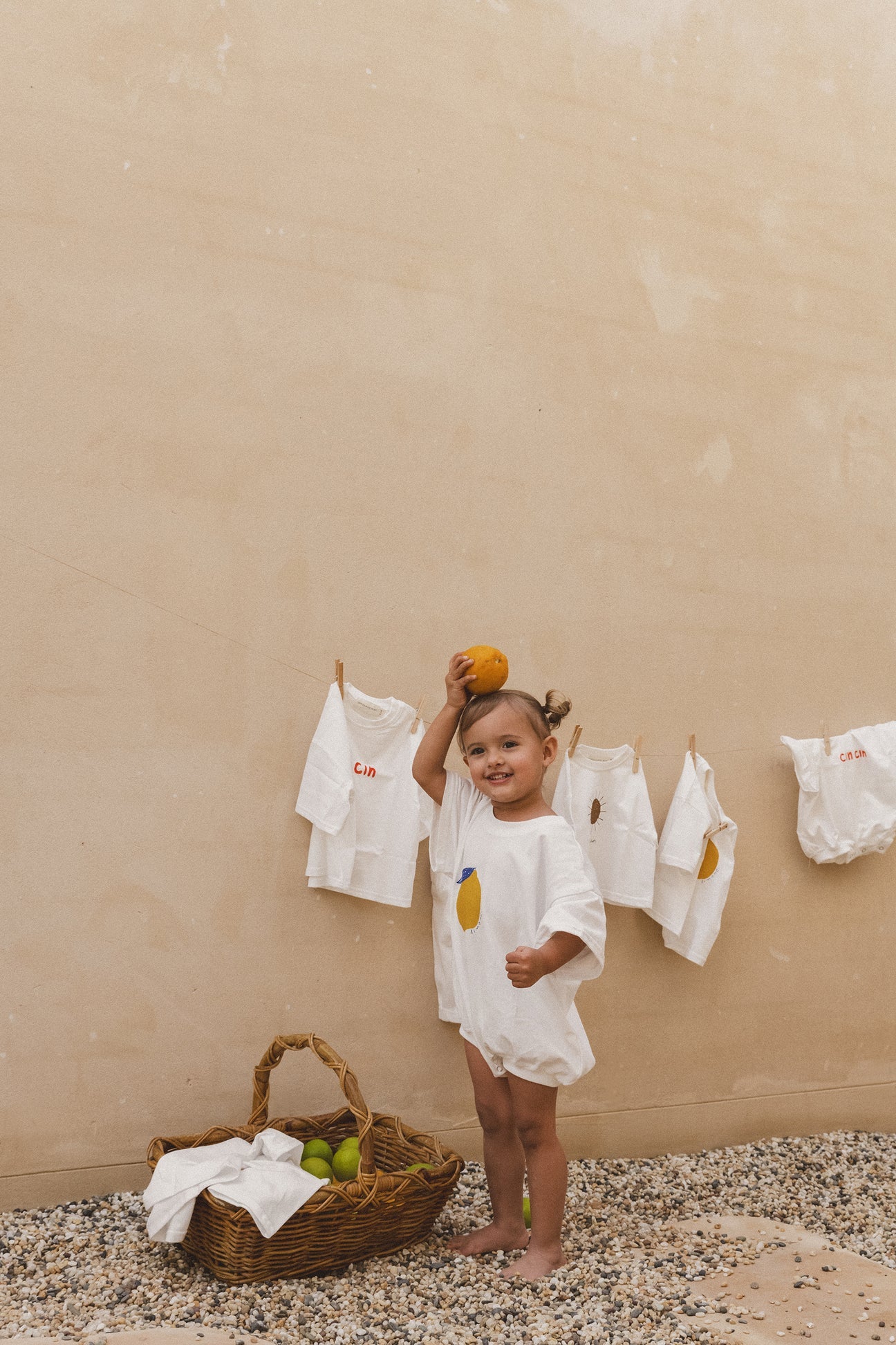 CINNAMON BABY TSHIRT ROMPER - LIMONE - Angus & Dudley Collections