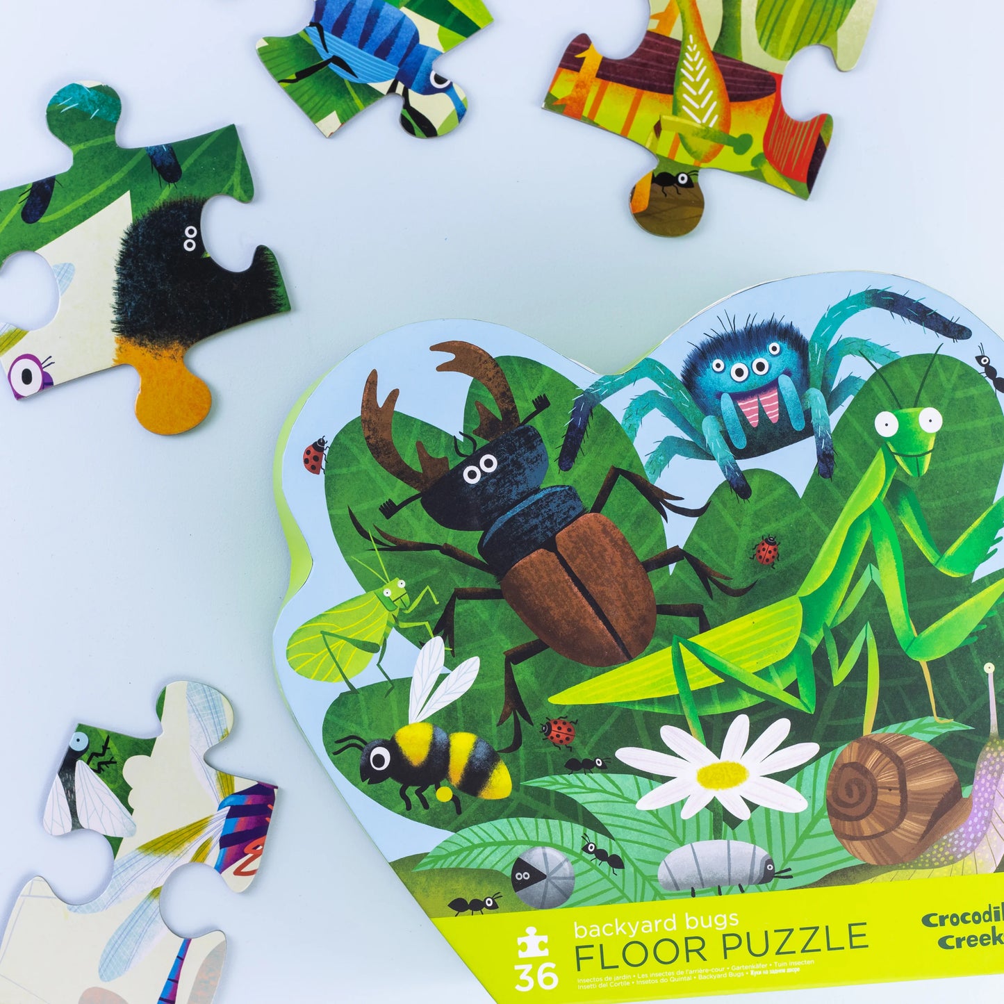 CROCODILE CREEK | CLASSIC FLOOR PUZZLE 36 PIECE | BACKYARD BUGS
