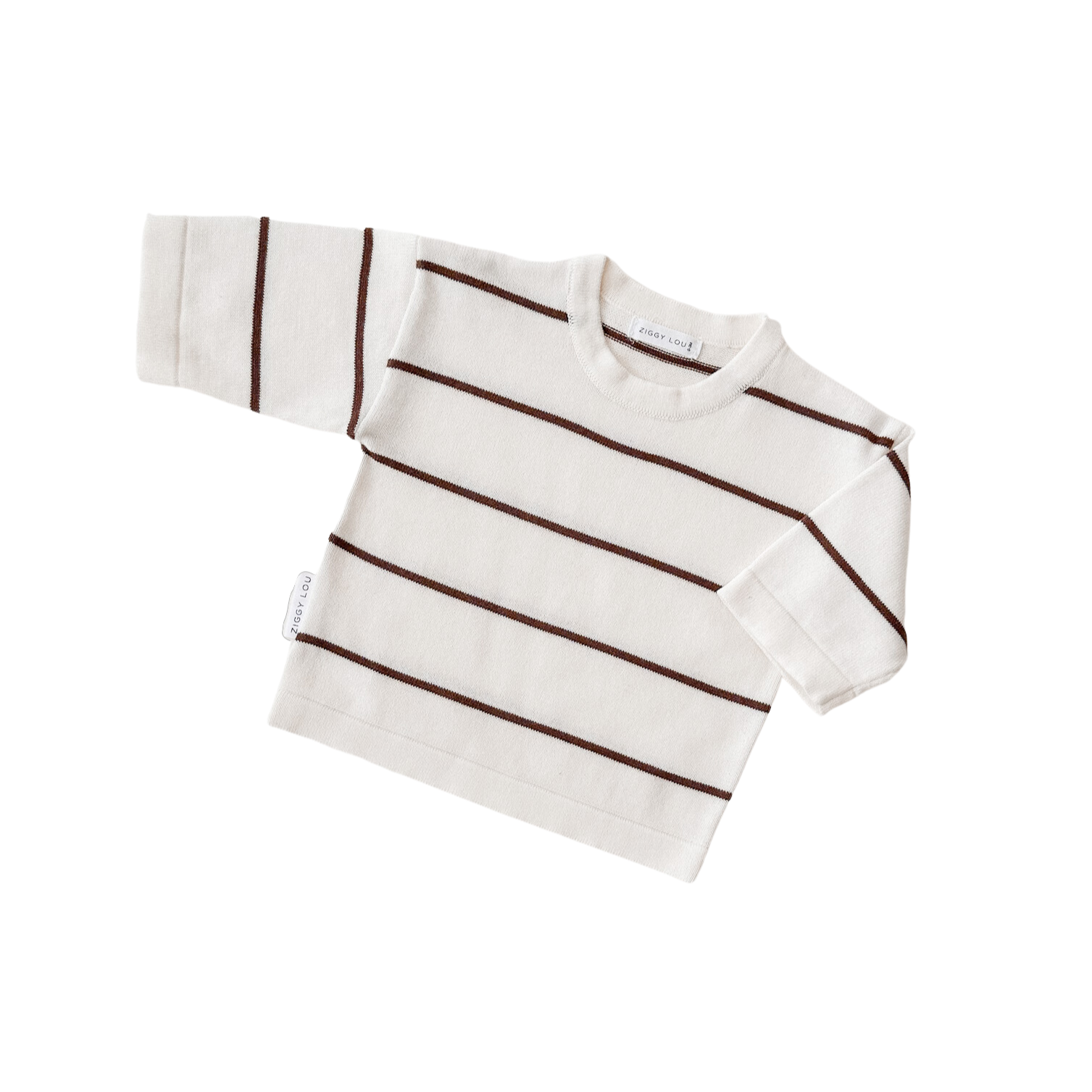 Ziggy Lou Long Sleeve Top - Cocoa Stripes