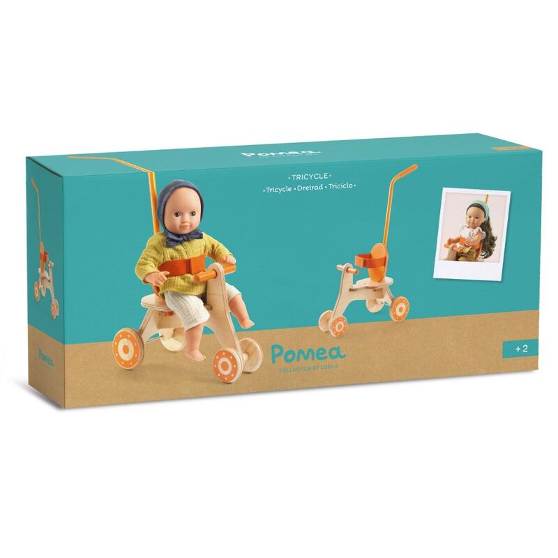 POMEA WOODEN DOLLS TRICYCLE