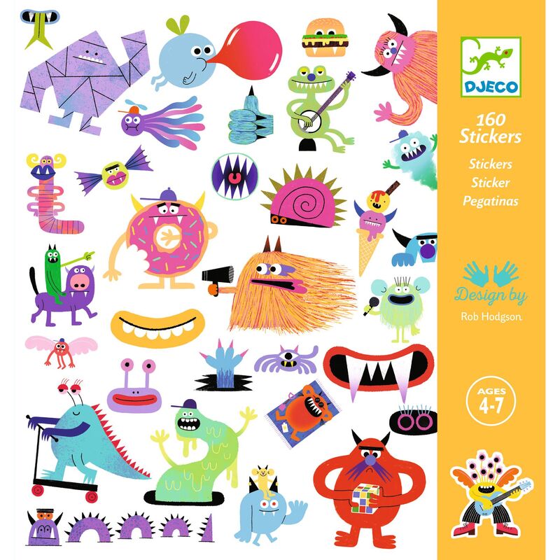 Djeco 160 Pce Stickers - Monsters