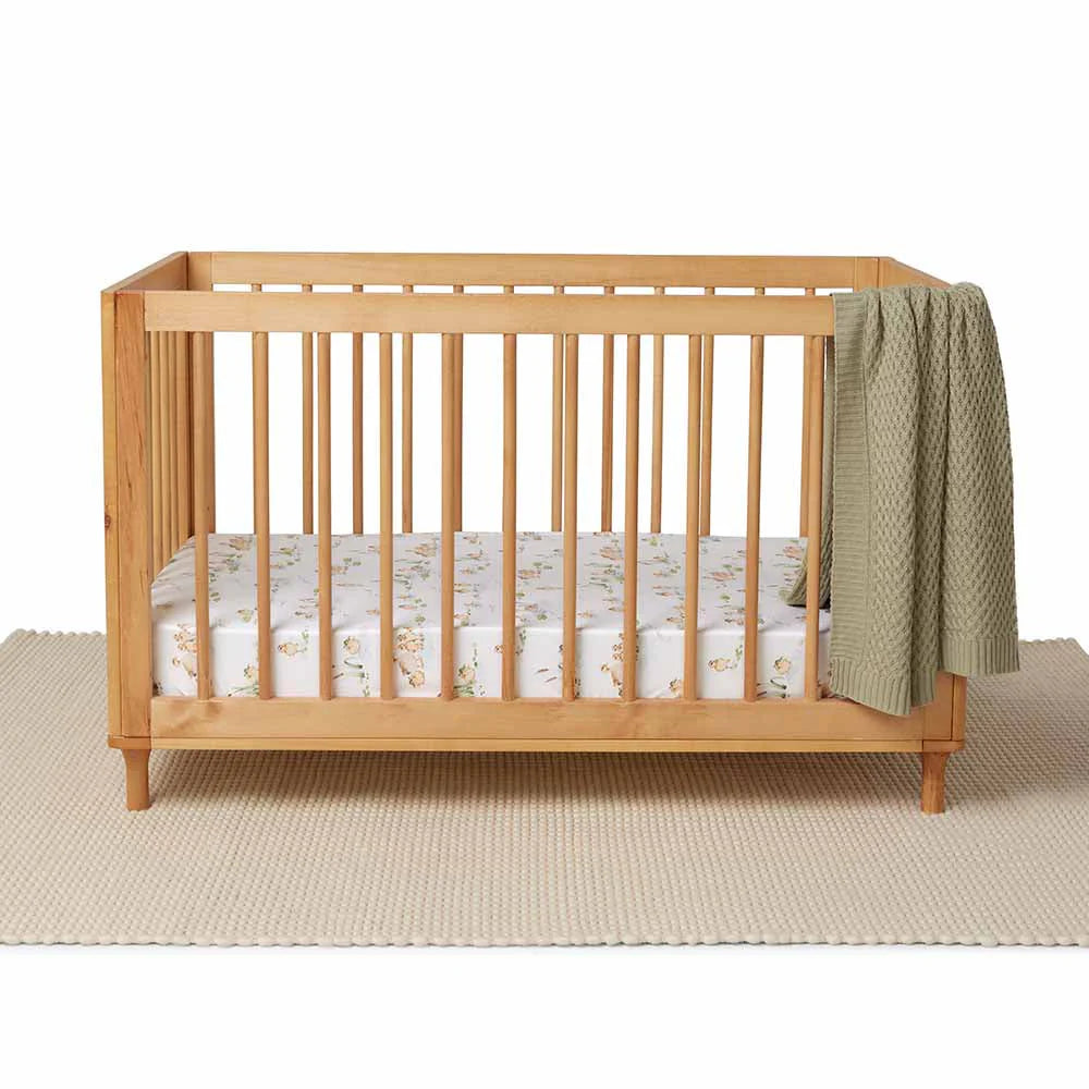 Snuggle Hunny Fitted Cot Sheet - Duck Pond - Angus & Dudley Collections