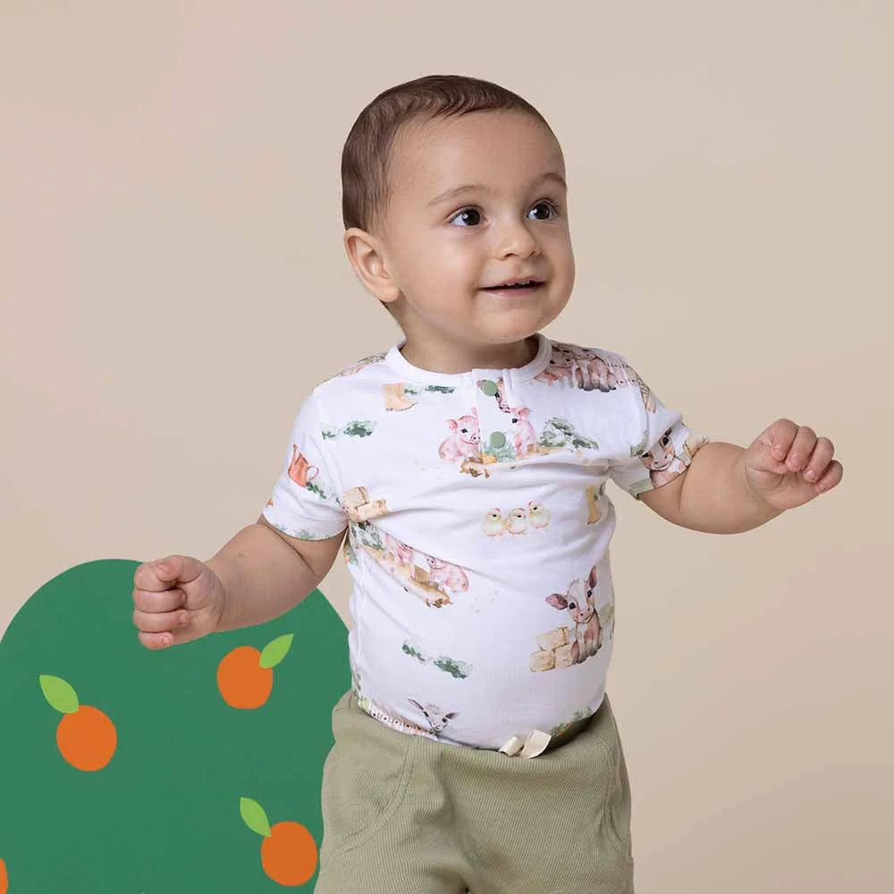 SNUGGLE HUNNY | BODYSUIT SHORT SLEEVE | FARM