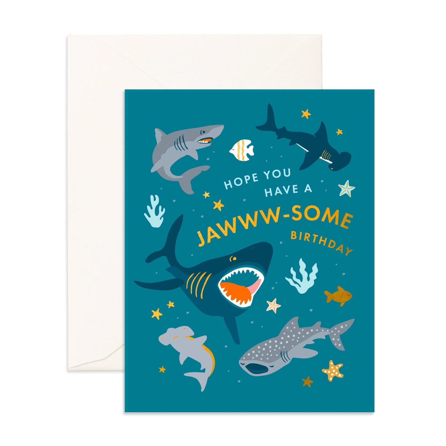 Fox and Fallow Card - Jawww-Some Birthday Card