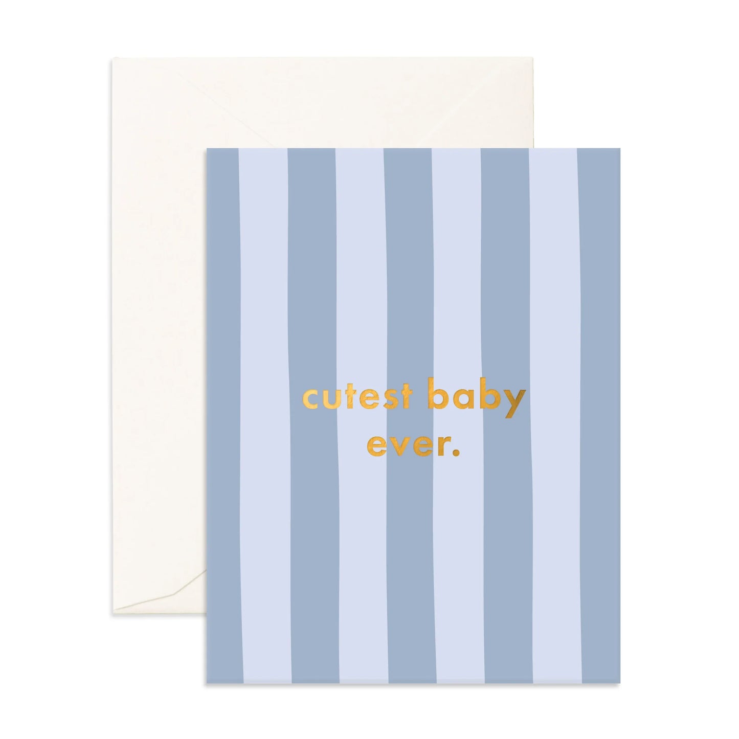 Fox and Fallow Card - Cutest Baby Ever Cloud Stripe