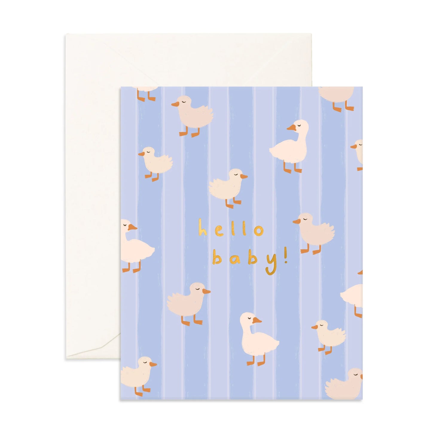 Fox and Fallow Card - Hello Baby Ducks