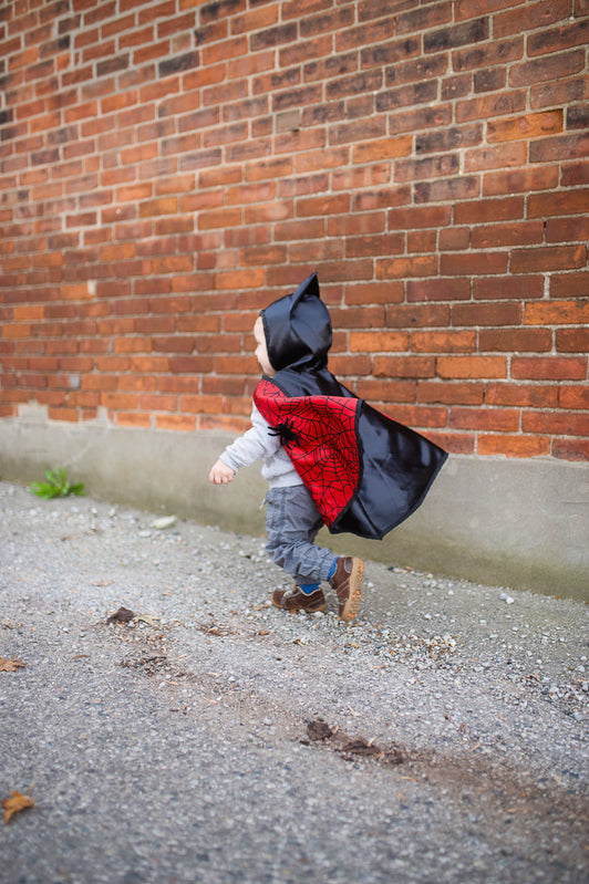 TODDLER REVERSIBLE SPIDER AND BAT CAPE