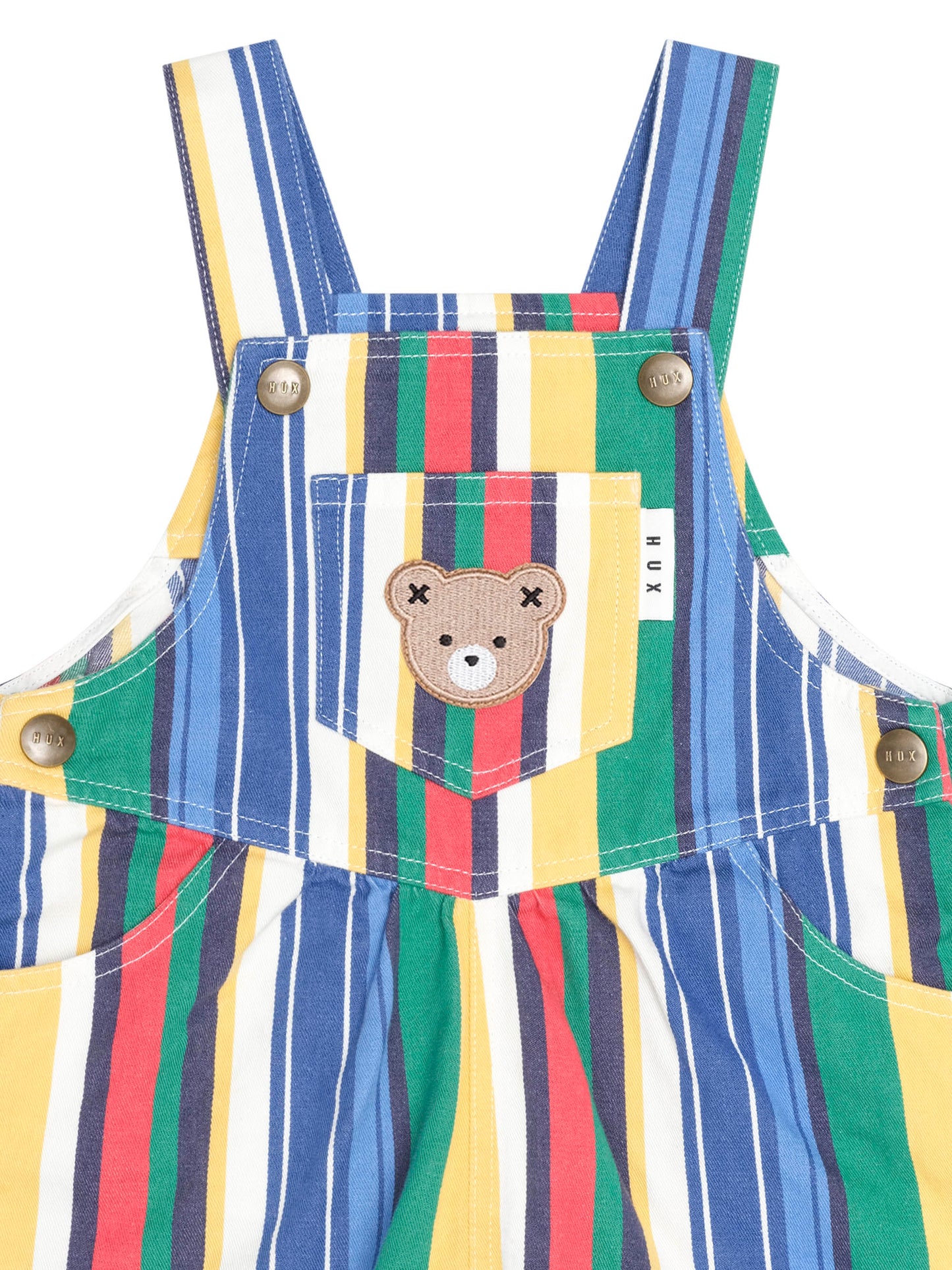 HUXBABY | VARIEGATED STRIPE SHORT OVERALL