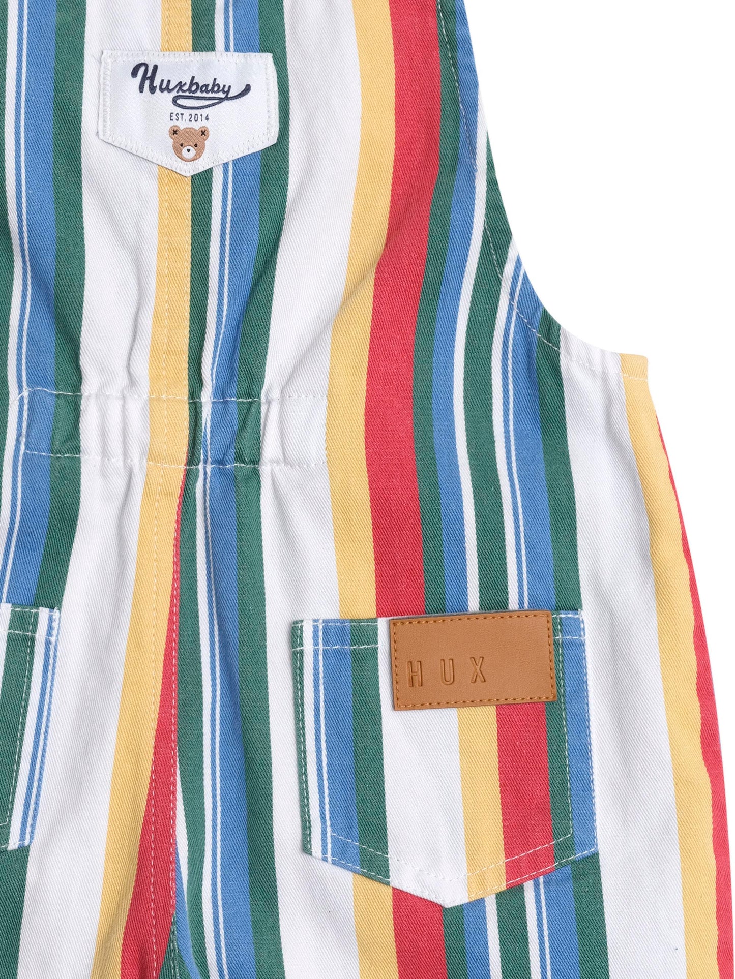 HUXBABY VINTAGE STRIPE OVERALLS