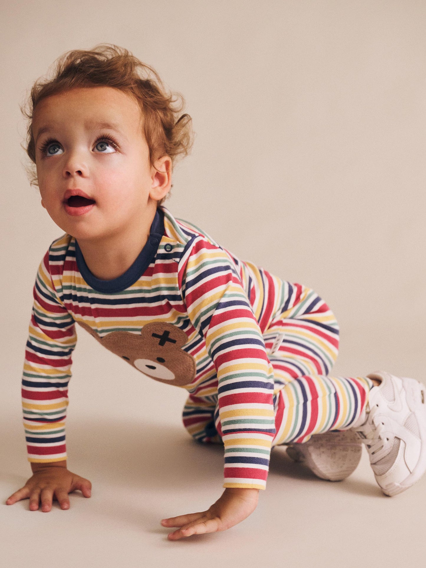 HUXBABY VINTAGE STRIPE ROMPER