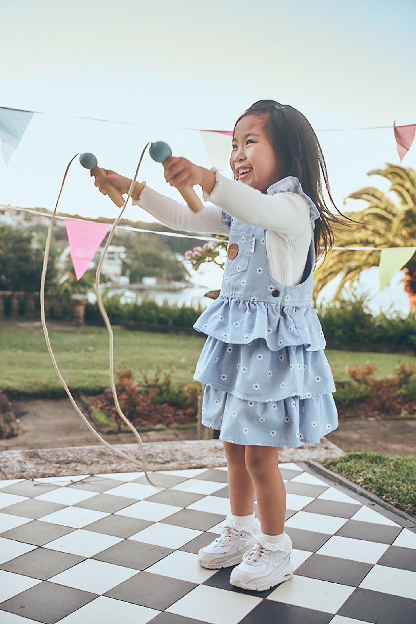 Huxbaby Tiered Overall Dress | Ditsy Floral