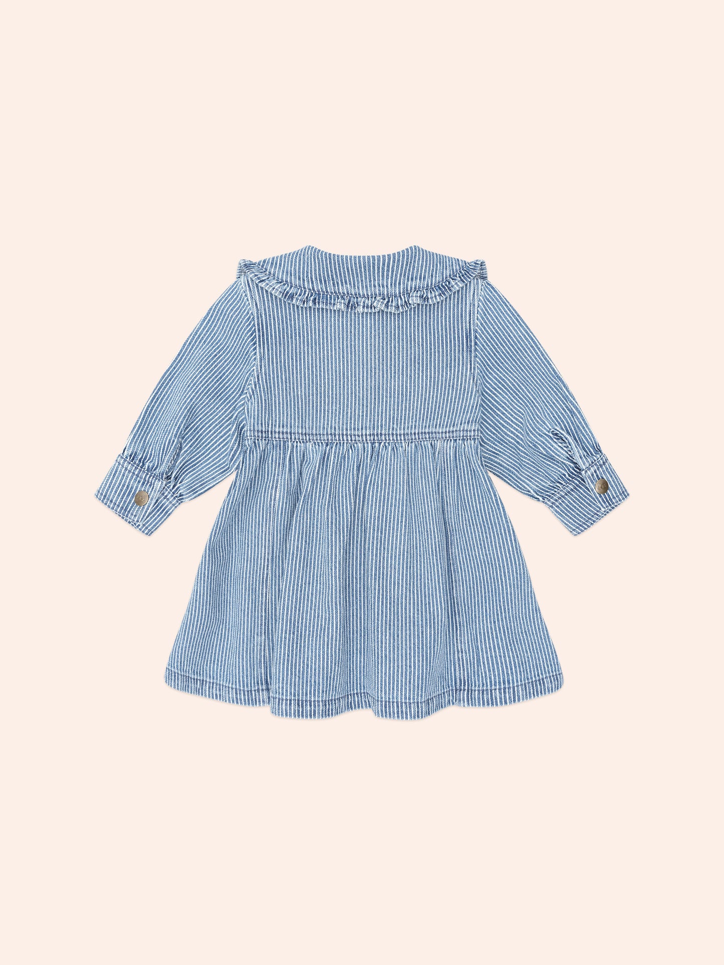 HUXBABY VINTAGE BOW COLLAR DENIM DRESS