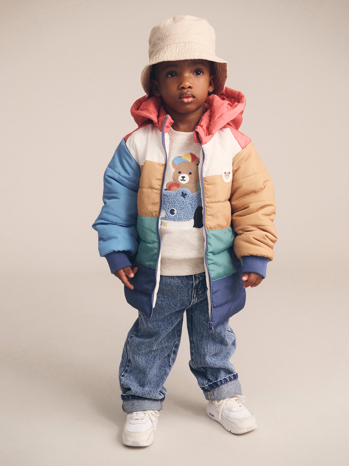 HUXBABY COLOUR BLOCK PARKA