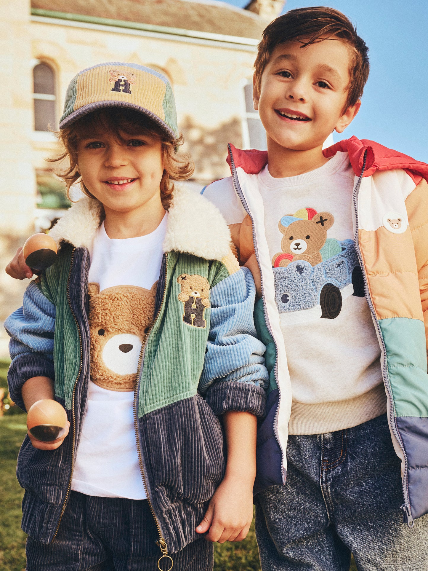 HUXBABY MIDNIGHT COLOUR BLOCK CORD JACKET