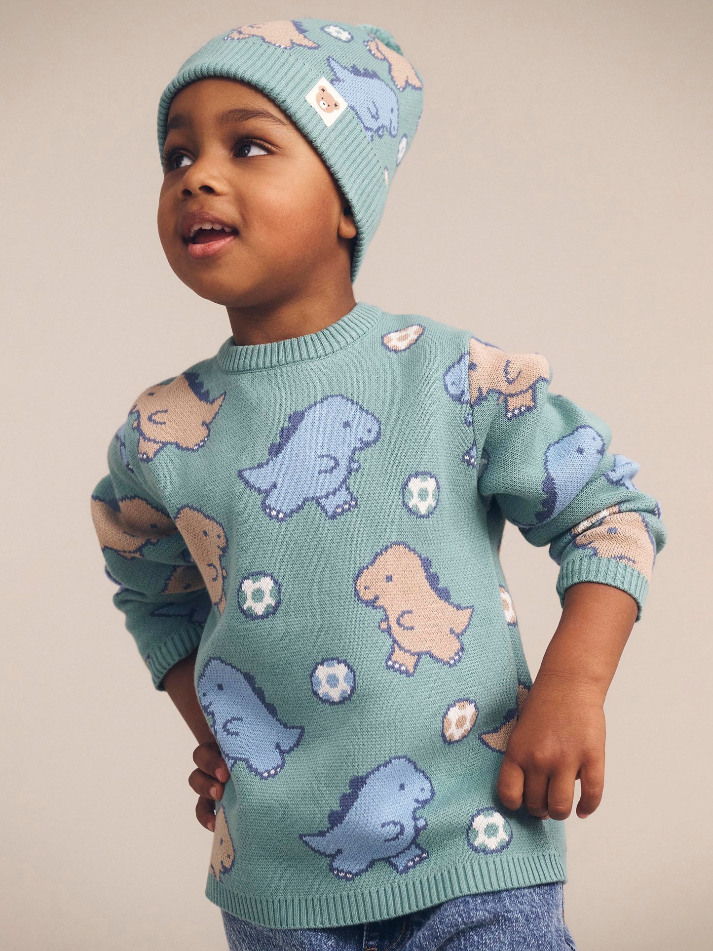 Huxbaby Knit Jumper | Dino Play