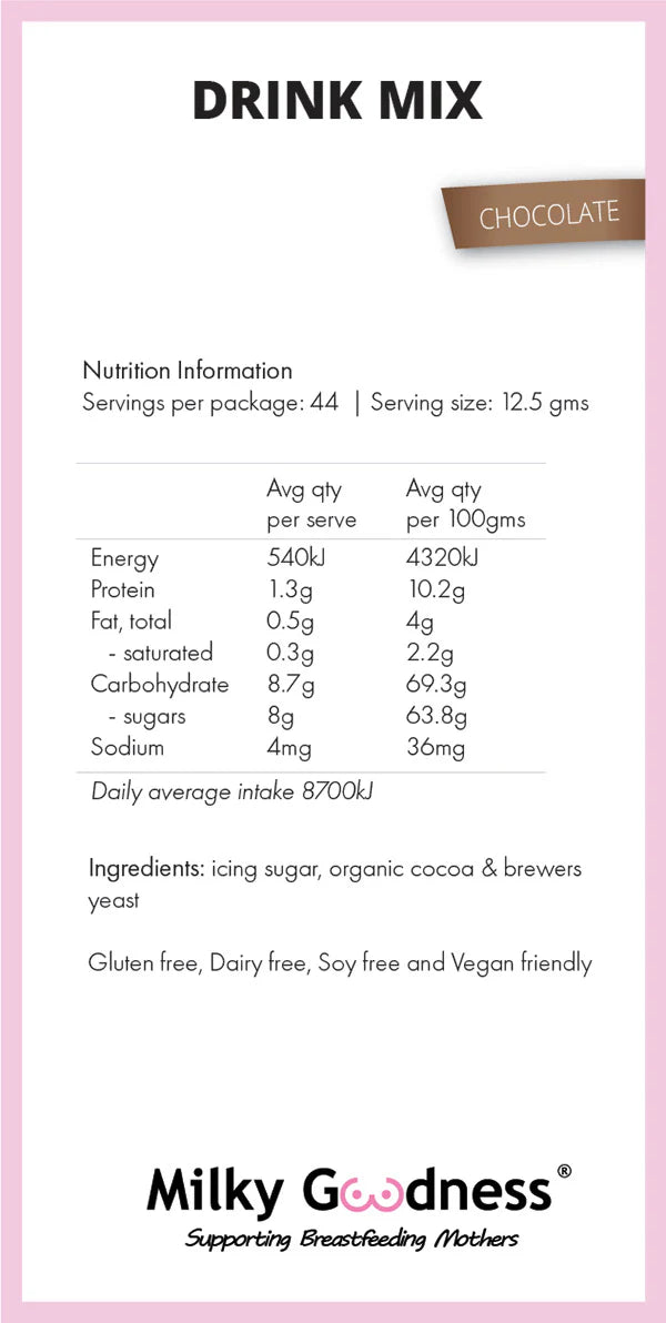 MILKY GOODNESS LACTATION CHOCOLATE DRINK MIX