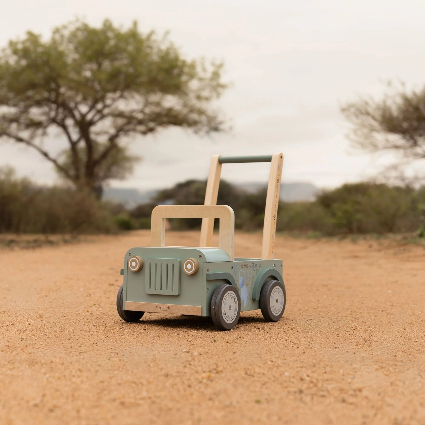 LITTLE DUTCH | WOODEN BABY WALKER | SAFARI CAR