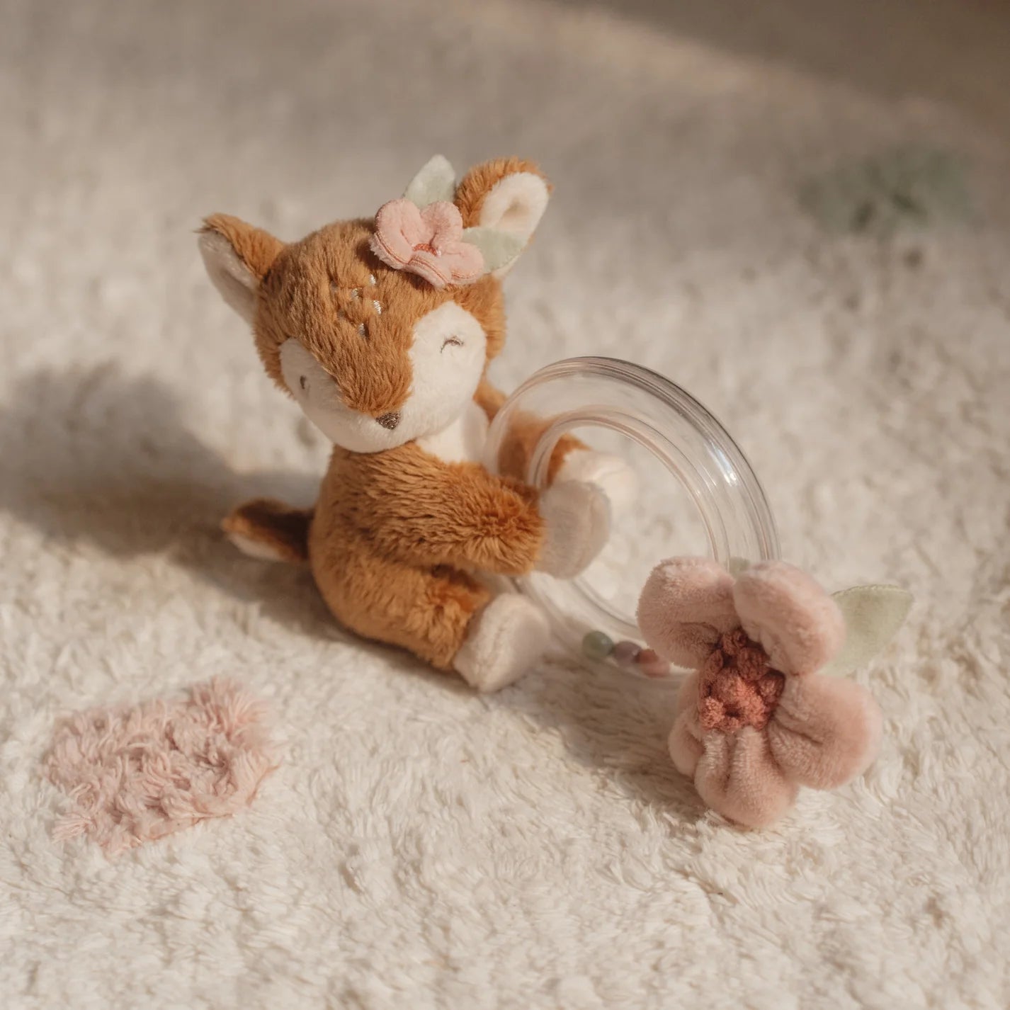 Little Dutch Flower Garden Ring Rattle - Deer