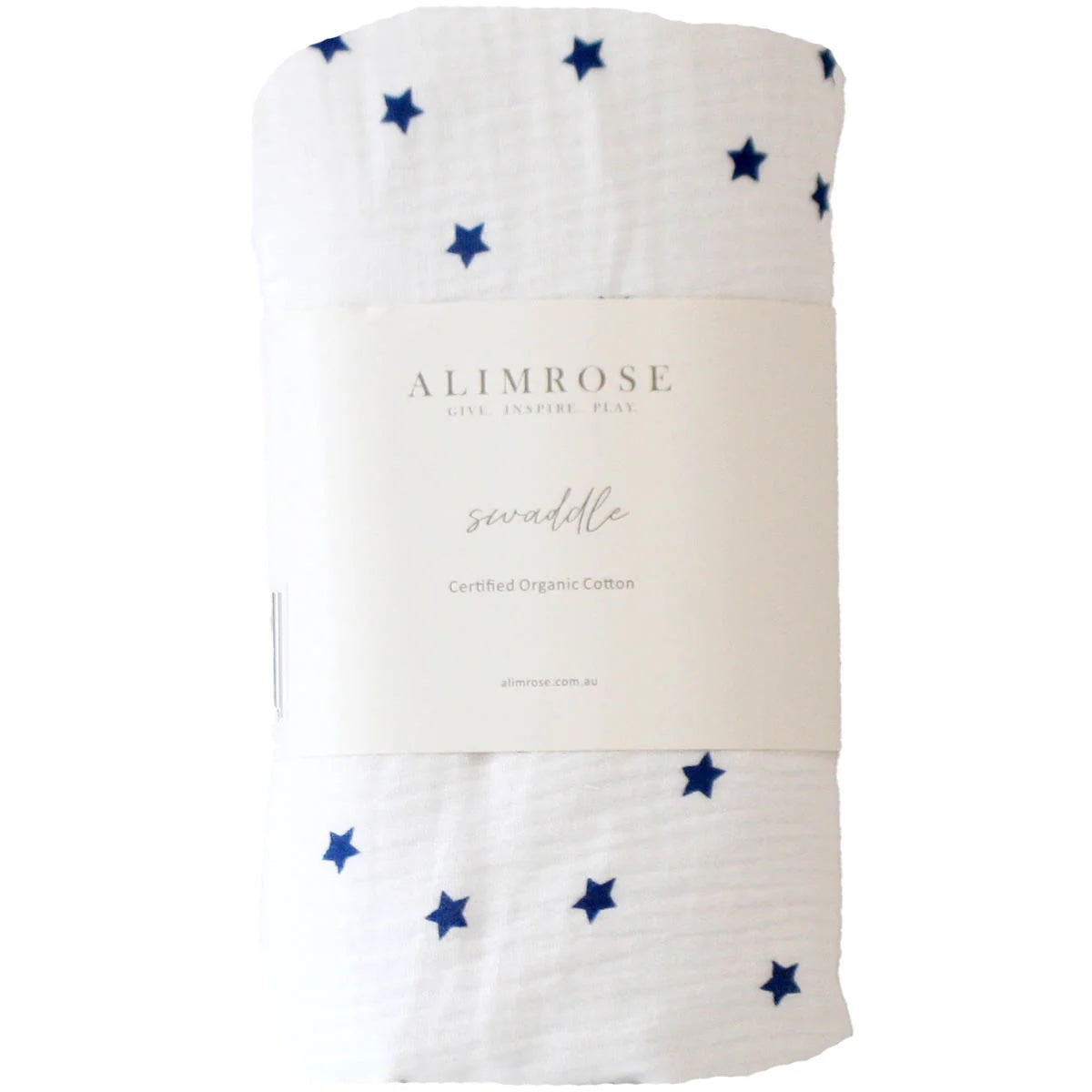 Alimrose Muslin Swaddle | Navy Stars