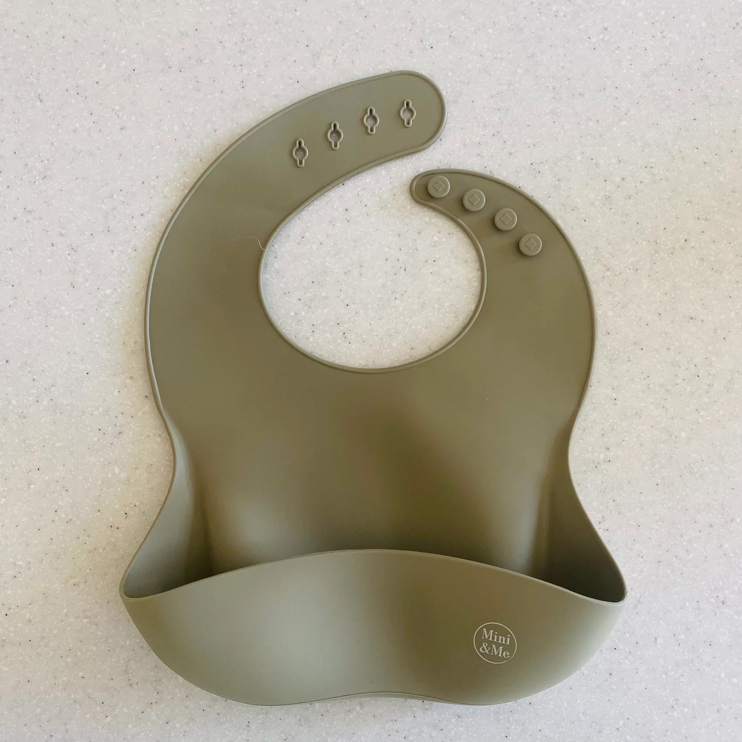Mini and Me Silicone Bib - Olive