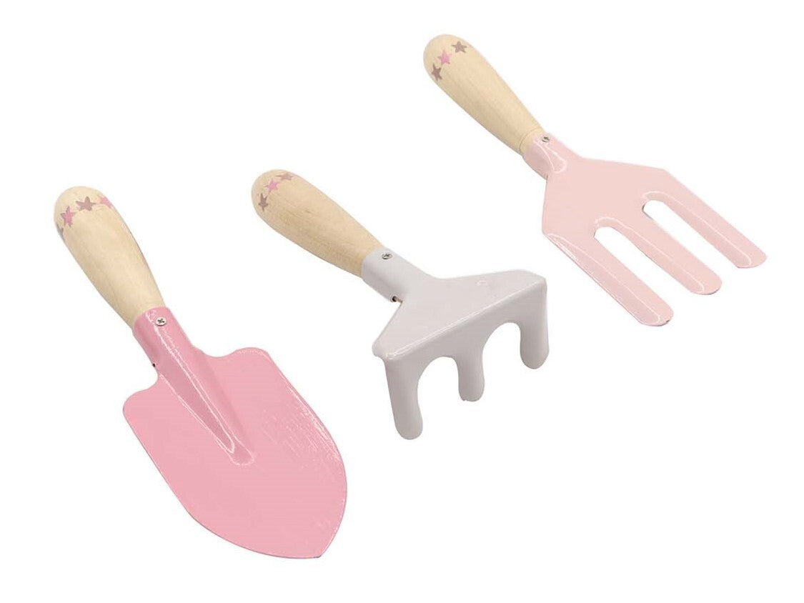 Kids 3 Piece Garden Tool Set - Pink