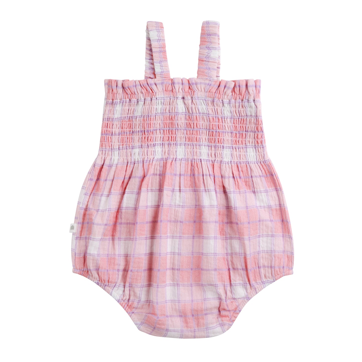 KYNDBABY SHIRRED WOVEN ROMPER | CHECK
