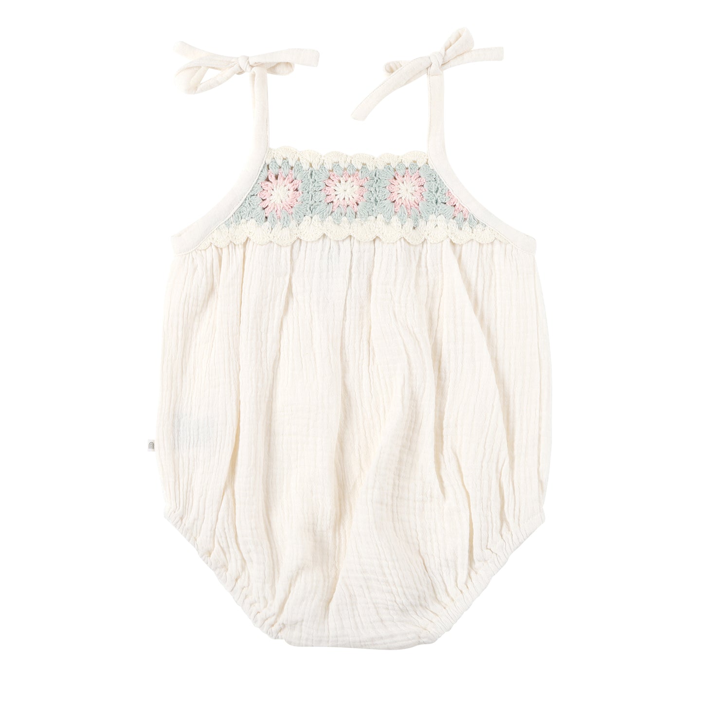 KYNDBABY CROCHET WOVEN ROMPER | COCONUT