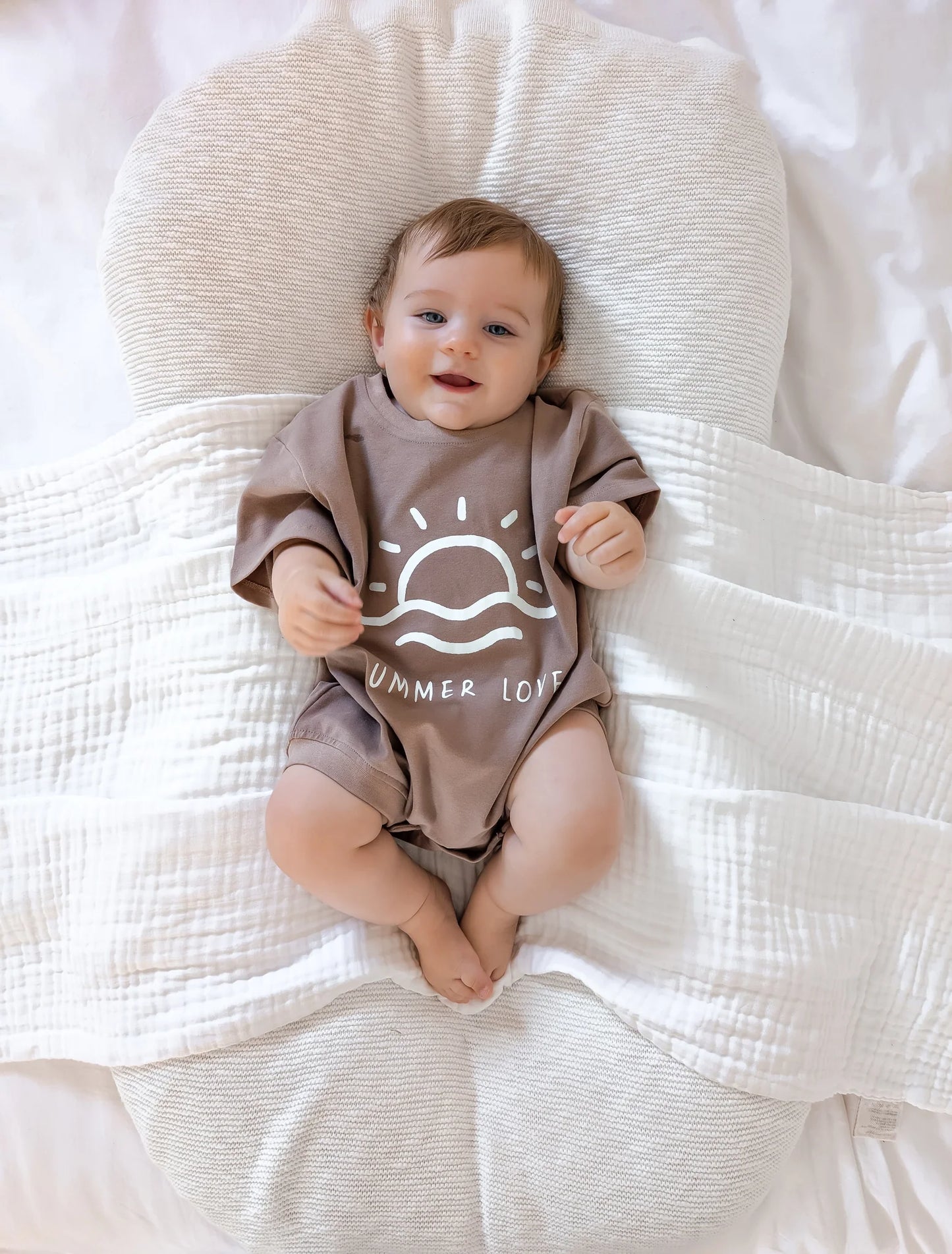 BLOSSOM AND PEAR OVERSIZED SLOUCH ROMPER | SUMMER LOVE CHOCOLATE