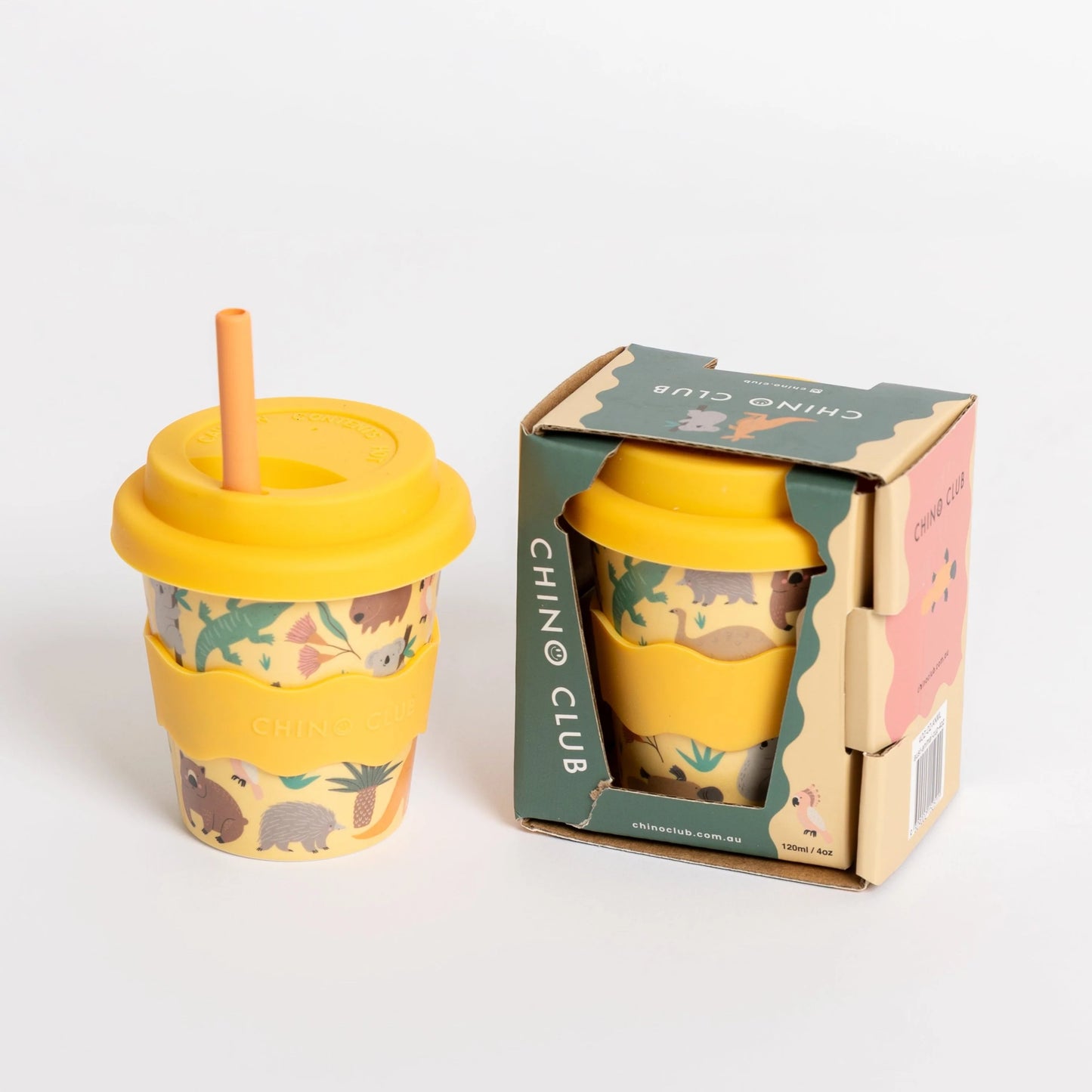 Baby Chino Cup with Lid - Aussie Animals