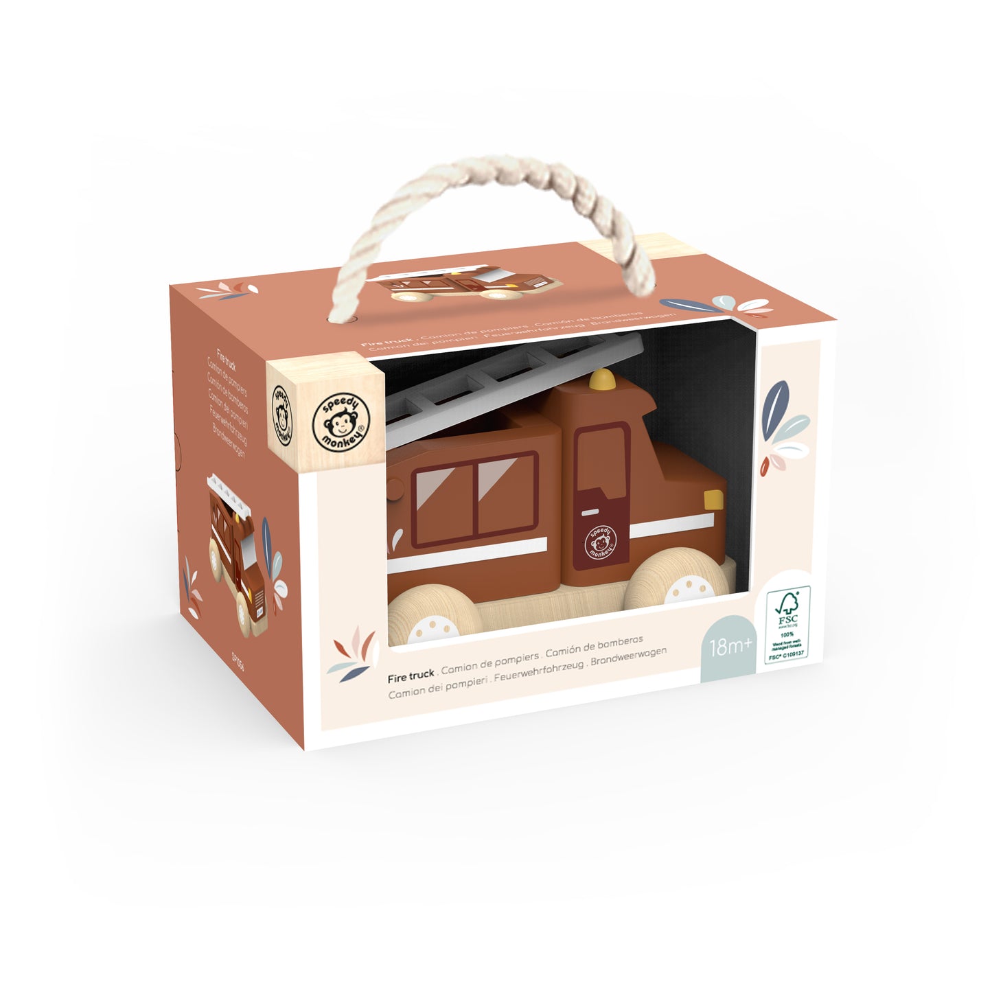 SPEEDY MONKEY | WOODEN FIRE TRUCK