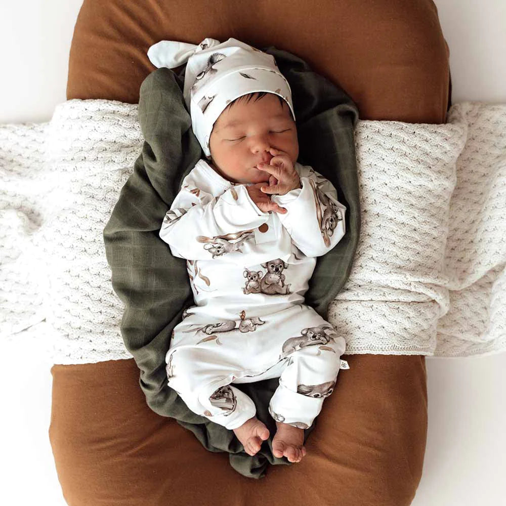 Snuggle Hunny Organic Cotton Growsuit - Koala
