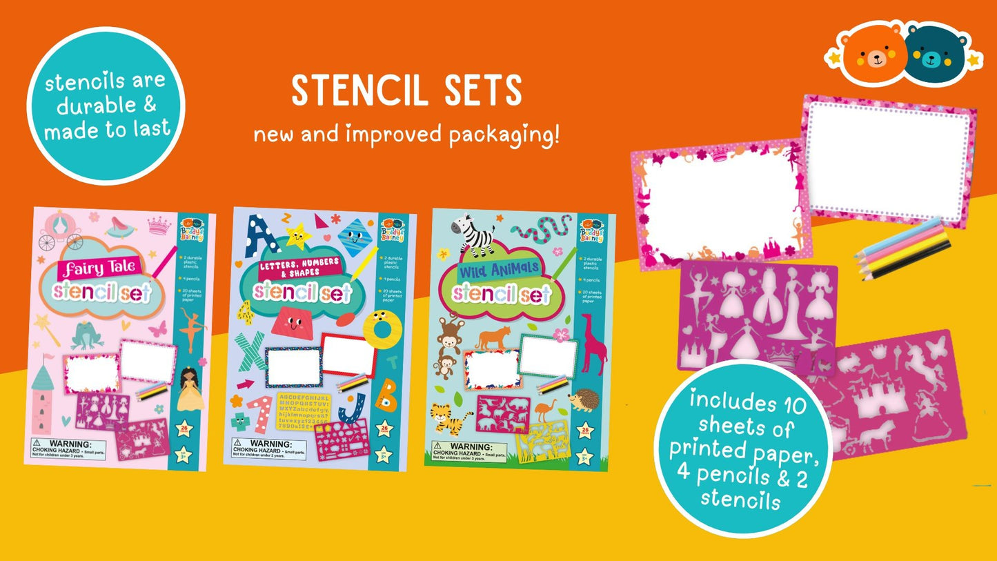 STENCILS AND PENCILS WALLET | WILD ANIMALS
