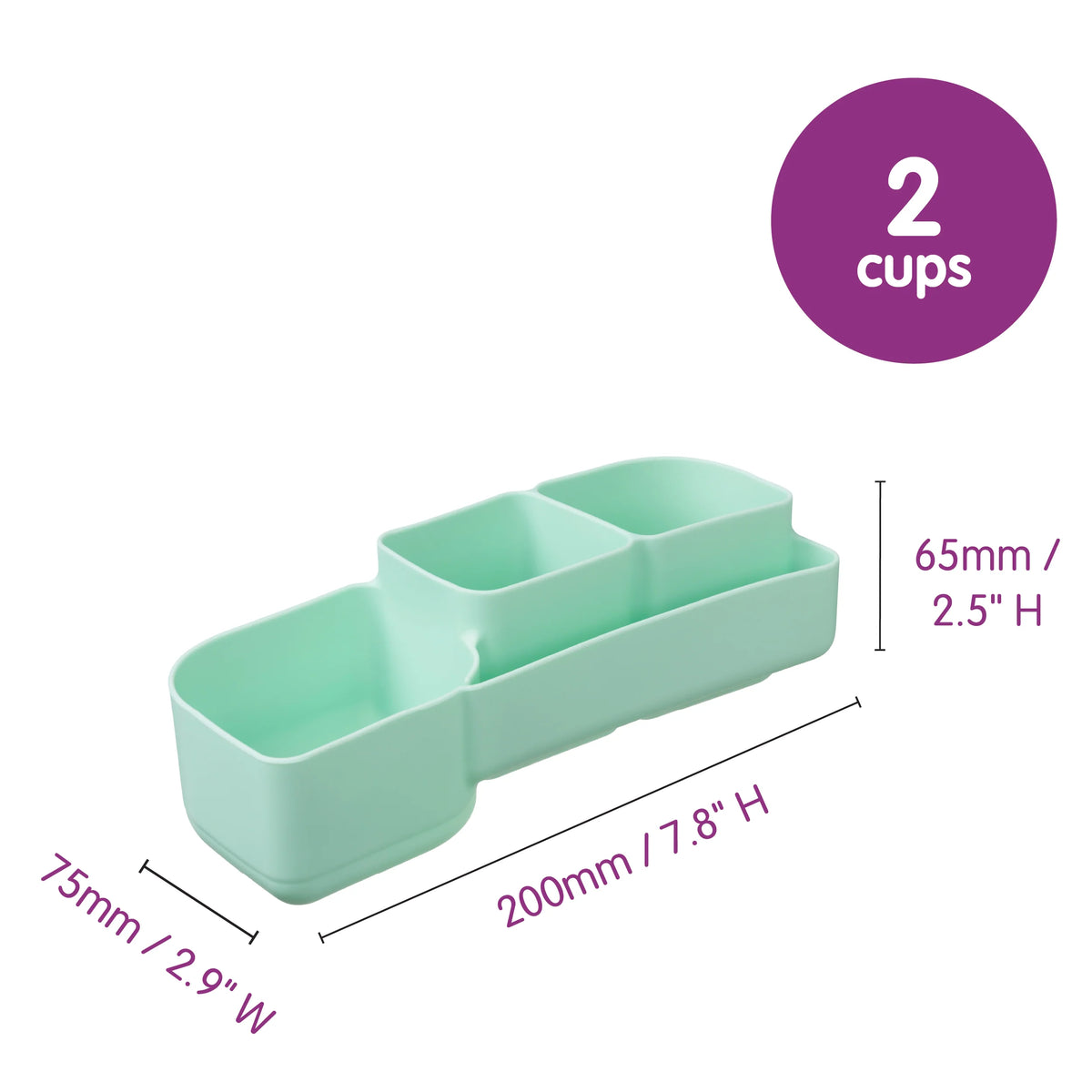 B BOX | SILICONE BENTO TRAY LUNCH | CONFETTI