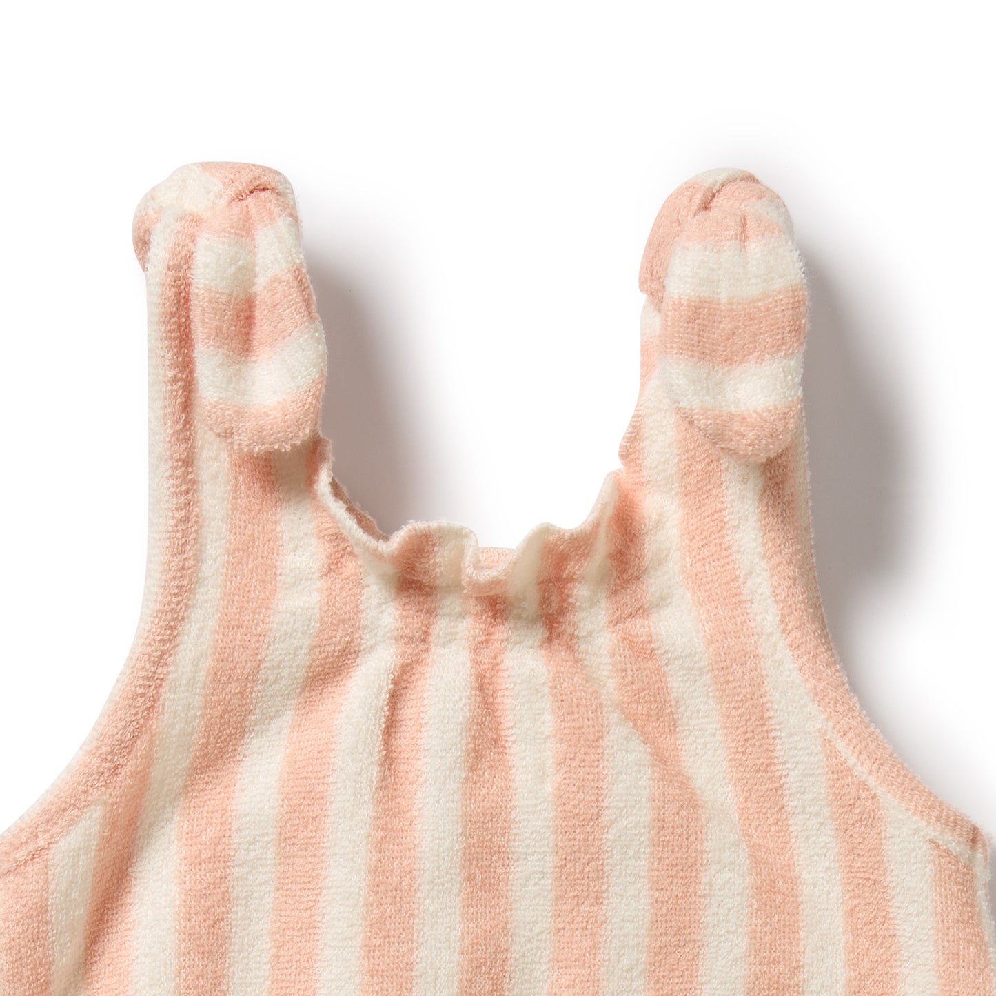 WILSON AND FRENCHY ORGANIC TERRY TIE PLAYSUIT | STRAWBERRY WAVE
