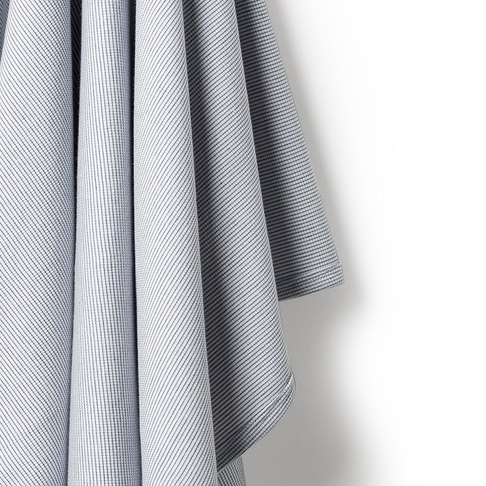 Wilson and Frenchy Organic Stripe Rib Bunny Rug - Rain Drop