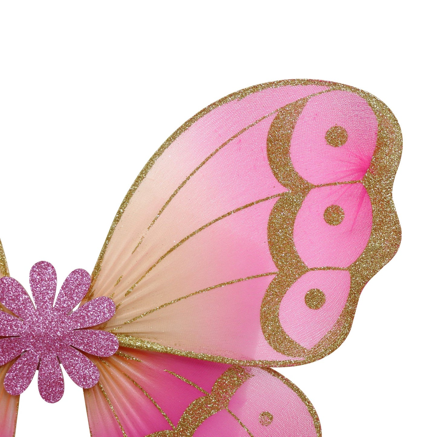 PINK POPPY SUNSET BUTTERFLY WIRE WINGS