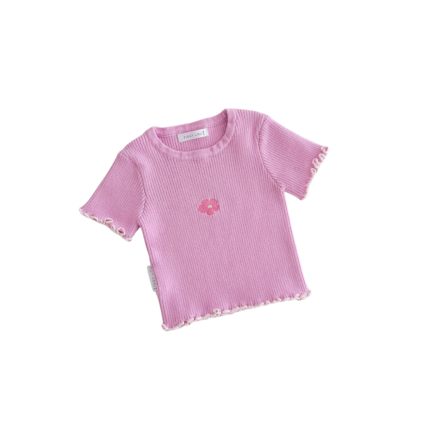 ZIGGY LOU RIBBED TEE | LILA