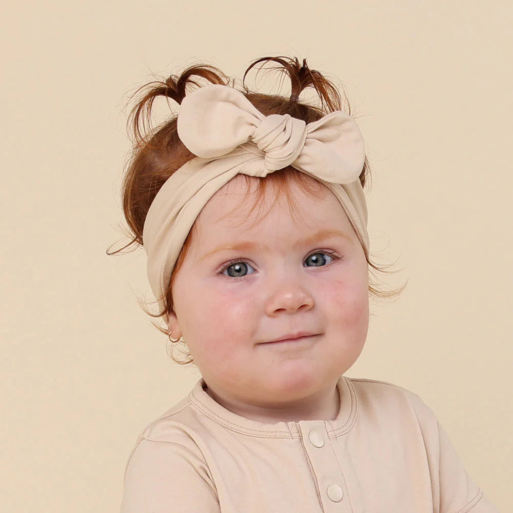 Snuggle Hunny Topknot Headband - Babyccino